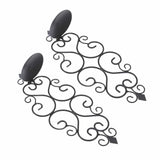 Darrahopens Health & Beauty > Health & Wellbeing > Wellness Accessories 2 Pcs Candle Holder Exquisite Classical Style Black Iron Wall Mounted Candlestick for Living Rooms Bedroom Hallways In Australia - Darrahopens