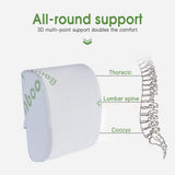 Darrahopens Health & Beauty > Health & Wellbeing > Wellness Accessories 2 x Bamboo Memory Foam Lumbar Support Cushion
