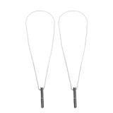 Darrahopens Health & Beauty > Health & Wellbeing > Wellness Accessories 2PCS Stress Anxiety Relief Necklace Stainless Steel Mindful Breathing Exercise Device Whistle Pendant for Meditation Relaxation Calming Down In Australia - Darrahopens