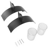 Darrahopens Health & Beauty > Health & Wellbeing > Wellness Accessories 2Set Wall Mounted Candlestick Iron Three Dimensional Arc Design Candle Tray for Bedroom In Australia - Darrahopens