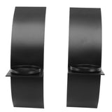 Darrahopens Health & Beauty > Health & Wellbeing > Wellness Accessories 2Set Wall Mounted Candlestick Iron Three Dimensional Arc Design Candle Tray for Bedroom In Australia - Darrahopens