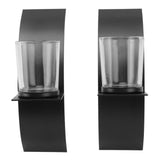 Darrahopens Health & Beauty > Health & Wellbeing > Wellness Accessories 2Set Wall Mounted Candlestick Iron Three Dimensional Arc Design Candle Tray for Bedroom In Australia - Darrahopens