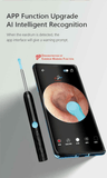Darrahopens Health & Beauty > Health & Wellbeing > Wellness Accessories 8-Piece Smart Visual Ear Cleaner, 1080P HD AI Warning, IP67 Waterproof Silicone Soft Tip, Safe and Comfortable Comfortable(black)