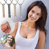 Darrahopens Health & Beauty > Health & Wellbeing > Wellness Accessories Anxiety Necklace for Women Stress Relief 2pcs Breathing Necklace Compatible with Meditation Relaxation Stainless Steel Silver Gold