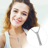 Darrahopens Health & Beauty > Health & Wellbeing > Wellness Accessories Anxiety Necklace for Women Stress Relief 2pcs Breathing Necklace Compatible with Meditation Relaxation Stainless Steel Silver Gold