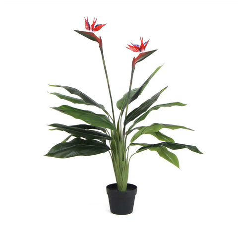 Darrahopens Health & Beauty > Health & Wellbeing > Wellness Accessories Artificial Bird of Paradise Plant 110cm (Red Flowers)