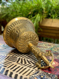 Darrahopens Health & Beauty > Health & Wellbeing > Wellness Accessories Brass Bell 6 inch Buddhist Nepal Tibetan Prayer Bell Meditation Stress Relief or Sound Therapy