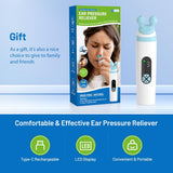 Darrahopens Health & Beauty > Health & Wellbeing > Wellness Accessories Electric Ear Pressure Relief Device – 3-Mode Adjustable Airflow for Travel, Diving & Altitude – Eustachian Tube Unblocker with LED Display & Type-C Charging (White)