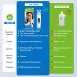 Darrahopens Health & Beauty > Health & Wellbeing > Wellness Accessories Electric Ear Pressure Relief Device – 3-Mode Adjustable Airflow for Travel, Diving & Altitude – Eustachian Tube Unblocker with LED Display & Type-C Charging (White)