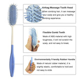 Darrahopens Health & Beauty > Health & Wellbeing > Wellness Accessories Extra Long Handle Comb Teeth and Brush for Elderly Easy Grip Hair Care Tool