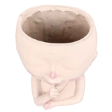 Darrahopens Health & Beauty > Health & Wellbeing > Wellness Accessories Face Flower Pot Head Planter Pot Cute Resin Succulent Planter with Drainage Hole Closed Eyes Large Opening for Indoor Outdoor In Australia - Darrahopens