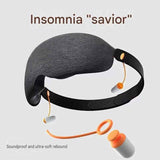 Darrahopens Health & Beauty > Health & Wellbeing > Wellness Accessories Grey 3D Contoured Sleep Mask with Integrated Earplugs - Zero Pressure Eye Cover, Light Blocking, Noise Reduction, Breathable Milk Silk for Travel and Nap In Australia - Darrahopens