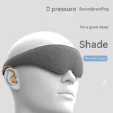 Darrahopens Health & Beauty > Health & Wellbeing > Wellness Accessories Grey 3D Contoured Sleep Mask with Integrated Earplugs - Zero Pressure Eye Cover, Light Blocking, Noise Reduction, Breathable Milk Silk for Travel and Nap In Australia - Darrahopens