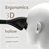 Darrahopens Health & Beauty > Health & Wellbeing > Wellness Accessories Grey 3D Contoured Sleep Mask with Integrated Earplugs - Zero Pressure Eye Cover, Light Blocking, Noise Reduction, Breathable Milk Silk for Travel and Nap In Australia - Darrahopens