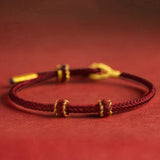 Darrahopens Health & Beauty > Health & Wellbeing > Wellness Accessories Hand-woven Knotted Red Rope Adjustable Size For Lovers Bracelet Jewelry Gifts