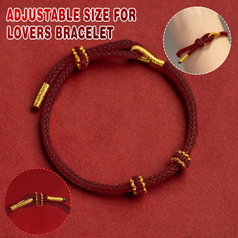 Darrahopens Health & Beauty > Health & Wellbeing > Wellness Accessories Hand-woven Knotted Red Rope Adjustable Size For Lovers Bracelet Jewelry Gifts