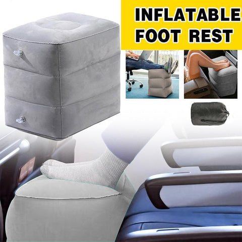 Darrahopens Health & Beauty > Health & Wellbeing > Wellness Accessories Inflatable Foot Rest Travel Air Pillow Cushion Office Home Leg Footrest Relax