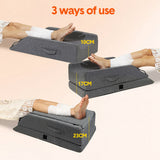 Darrahopens Health & Beauty > Health & Wellbeing > Wellness Accessories Leg Wedge Ergonomic Booster 3-Height Adjustable Memory Foam Leg Support Pillow with Washable Cover for Ankle Foot Rest Surgery Recovery and Pain Relief