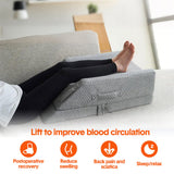 Darrahopens Health & Beauty > Health & Wellbeing > Wellness Accessories Leg Wedge Ergonomic Booster 3-Height Adjustable Memory Foam Leg Support Pillow with Washable Cover for Ankle Foot Rest Surgery Recovery and Pain Relief