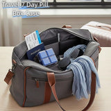 Darrahopens Health & Beauty > Health & Wellbeing > Wellness Accessories Medicine box - 7-day medicine box - Weekly pill box - Portable pill box for travel - Easy to open - 8 compartments - For storing vitamins and medicines - Blue