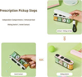 Darrahopens Health & Beauty > Health & Wellbeing > Wellness Accessories Medicine Box - Four-Compartment Pill Box - Compact and Portable Travel Pill Box - Only 11.5cm, Perfect for Storing Daily Vitamins, Supplements, and Pills - Set of 2 (Light Pink, White)