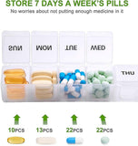 Darrahopens Health & Beauty > Health & Wellbeing > Wellness Accessories Oversized Weekly Pill Organizer Box 2-pack