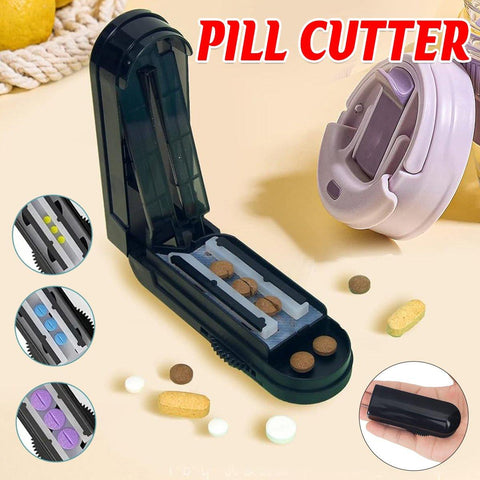 Darrahopens Health & Beauty > Health & Wellbeing > Wellness Accessories Pill Slicer Cutter Tablet Splitter Portable Pill Divider Medication Organizer