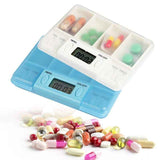 Darrahopens Health & Beauty > Health & Wellbeing > Wellness Accessories Travel Pill Organizer with Alarm and Digital Timer, Portable Medicine Tablet Dispenser Case, Blue