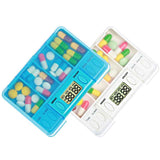 Darrahopens Health & Beauty > Health & Wellbeing > Wellness Accessories Travel Pill Organizer with Alarm and Digital Timer, Portable Medicine Tablet Dispenser Case, White