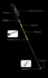 Darrahopens Health & Beauty > Health & Wellbeing > Wellness Accessories Ultralight Carbon Fiber Foldable Trail Running & Hiking Pole(yellow  Recommended height range 155-165cm)