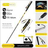 Darrahopens Health & Beauty > Health & Wellbeing > Wellness Accessories Ultralight Carbon Fiber Foldable Trail Running & Hiking Pole(yellow  Recommended height range 175-185cm)