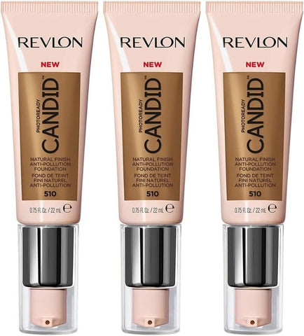 Darrahopens Health & Beauty > Makeup > Cosmetics 3x Revlon 22ml Photoready Candid Foundation - 510 Capuccino