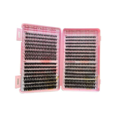 Darrahopens Health & Beauty > Makeup > Cosmetics Individual False Eyelashes, Pre-made Cluster Lashes, Eyelash Extension Kit with D-curl for Beginners (30+40+50D)_tfrf