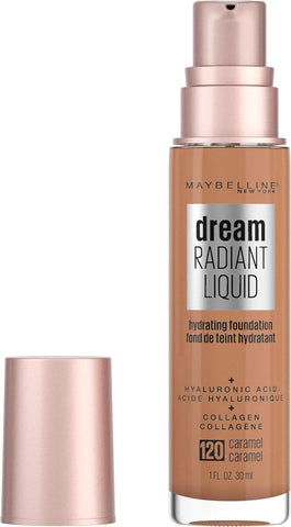 Darrahopens Health & Beauty > Makeup > Cosmetics Maybelline Dream Radiant Liquid Hydrating Foundation w Collagen - Caramel 120