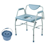 Darrahopens Health & Beauty > Makeup > Cosmetics VEVOR Commode Chair, Bedside Commode with Drop-Down Arms and Detachable Backrest, 5-Level Adjustable Height, 7L Removable Bucket, Easy to Assemble, 1000LBS Capacity, Portable Toilet for Adults Seniors
