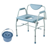 Darrahopens Health & Beauty > Makeup > Cosmetics VEVOR Commode Chair, Bedside Commode with Drop-Down Arms and Detachable Backrest, 5-Level Adjustable Height, 7L Removable Bucket, Easy to Assemble, 1000LBS Capacity, Portable Toilet for Adults Seniors