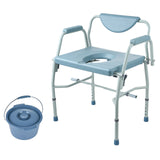 Darrahopens Health & Beauty > Makeup > Cosmetics VEVOR Commode Chair, Bedside Commode with Drop-Down Arms and Detachable Backrest, 5-Level Adjustable Height, 7L Removable Bucket, Easy to Assemble, 1000LBS Capacity, Portable Toilet for Adults Seniors