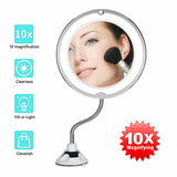 Darrahopens Health & Beauty > Makeup > Makeup Mirrors 10X LED Magnifying Makeup Mirror 360° Rotation