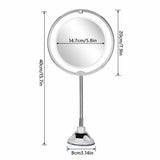 Darrahopens Health & Beauty > Makeup > Makeup Mirrors 10X LED Magnifying Makeup Mirror 360° Rotation