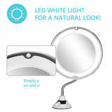 Darrahopens Health & Beauty > Makeup > Makeup Mirrors 10X LED Magnifying Makeup Mirror 360° Rotation