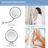 Darrahopens Health & Beauty > Makeup > Makeup Mirrors 10X LED Magnifying Makeup Mirror 360° Rotation