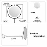 Darrahopens Health & Beauty > Makeup > Makeup Mirrors 10X LED Magnifying Makeup Mirror 360° Rotation