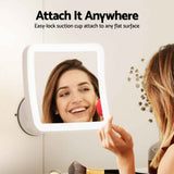 Darrahopens Health & Beauty > Makeup > Makeup Mirrors 10X Magnifying Makeup Mirror with LED Light, Rotating Cordless Suction Cup Mirror