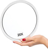 Darrahopens Health & Beauty > Makeup > Makeup Mirrors 20x Magnifying Mirror with Suction Cups 16.2 cm Round 20-Pack