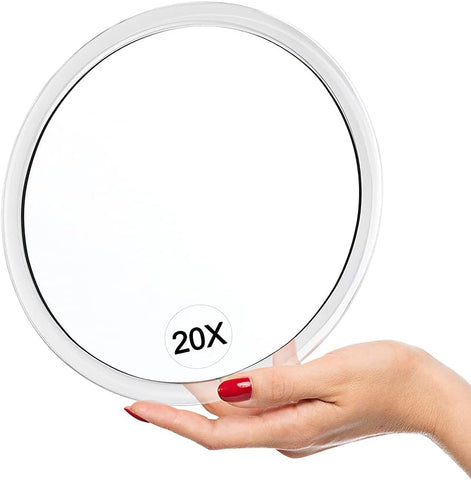 Darrahopens Health & Beauty > Makeup > Makeup Mirrors 20x Magnifying Mirror with Suction Cups 16.2 cm Round 20-Pack
