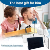 Darrahopens Health & Beauty > Makeup > Makeup Mirrors 3Way Makeup Mirror for Hair Cutting Styling Hanging Beauty Tool Adjustable