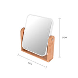 Darrahopens Health & Beauty > Makeup > Makeup Mirrors Bamboo Stand Double Sided Magnification Makeup Mirror