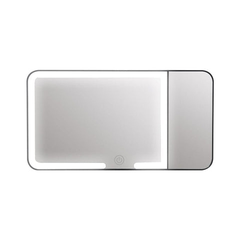 Darrahopens Health & Beauty > Makeup > Makeup Mirrors Black LED Car Sun Visor Makeup Mirror with 5x Magnification & Touch Lighting - Rechargeable Vanity Mirror for Travel & Daily Use