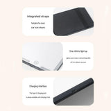 Darrahopens Health & Beauty > Makeup > Makeup Mirrors Black LED Car Sun Visor Makeup Mirror with 5x Magnification & Touch Lighting - Rechargeable Vanity Mirror for Travel & Daily Use