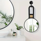 Darrahopens Health & Beauty > Makeup > Makeup Mirrors Double-sided Folding Makeup Mirror – 1X/50X Dual Magnification, 360° Rotatable and Foldable for Portability, Three Uses: Handheld, Desktop, Wall-mounted（purple）